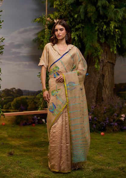Birdsong Jamdani Saree