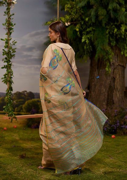 Birdsong Jamdani Saree