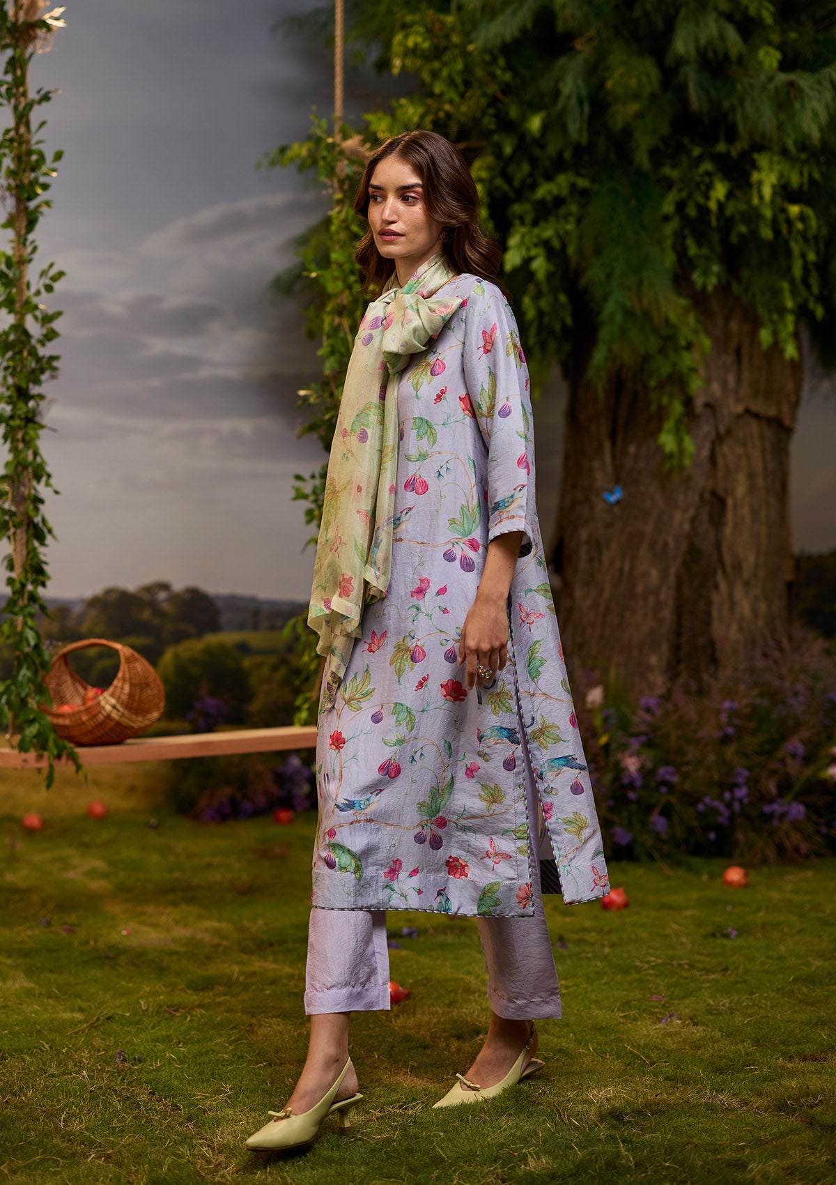 Fig &amp; Fable Lilac Kurta Set