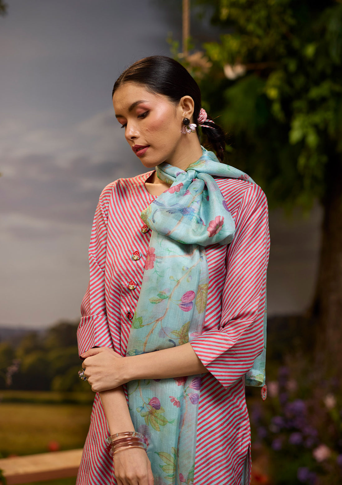 Fig &amp; Fable Blue Dupatta