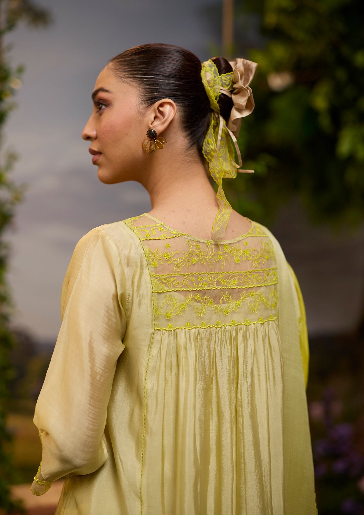 Woodland Stories Embroidered Yellow Kurta Set