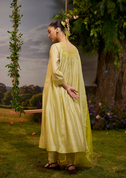 Woodland Stories Embroidered Yellow Kurta Set