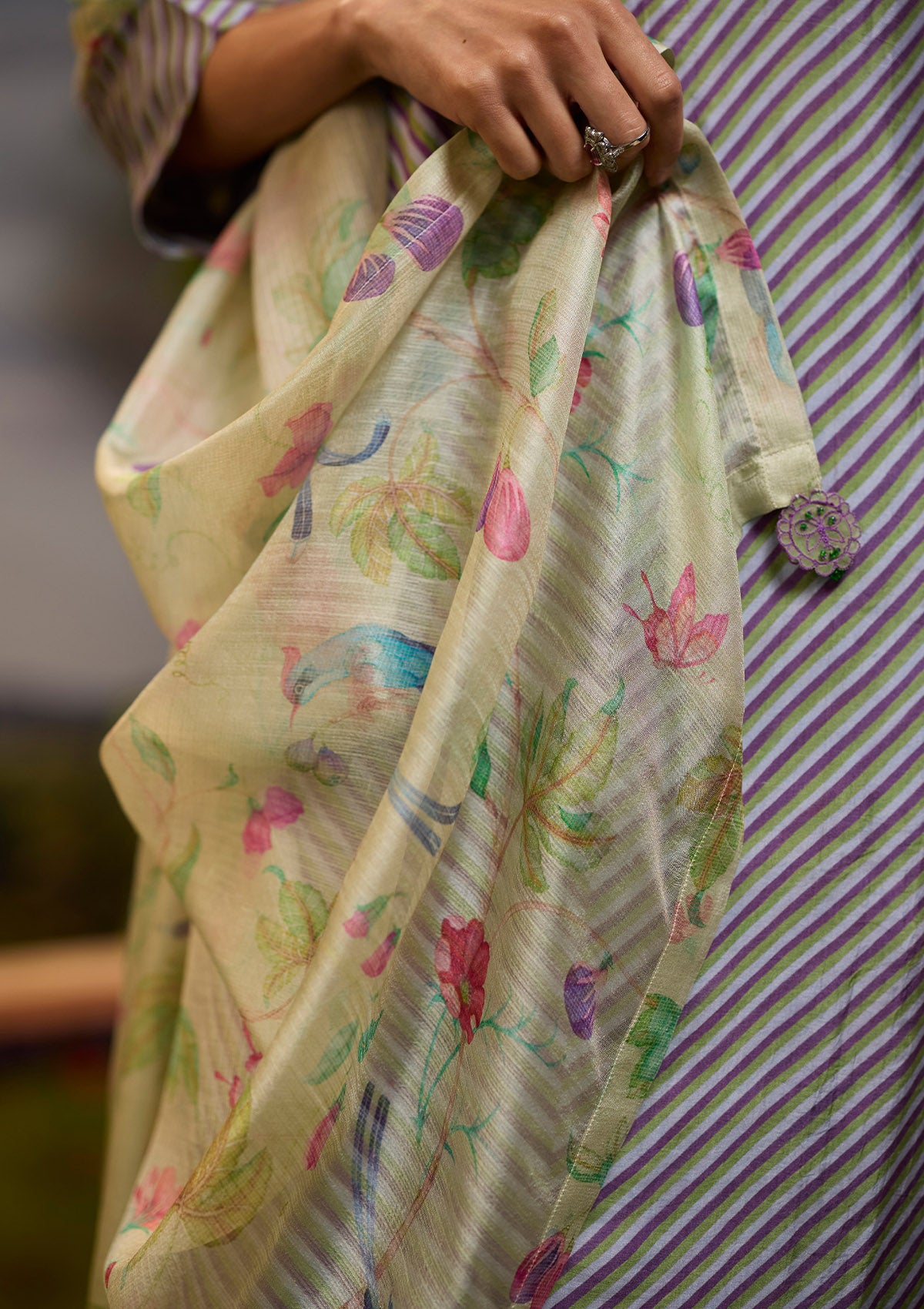 Fig &amp; Fable Green Dupatta