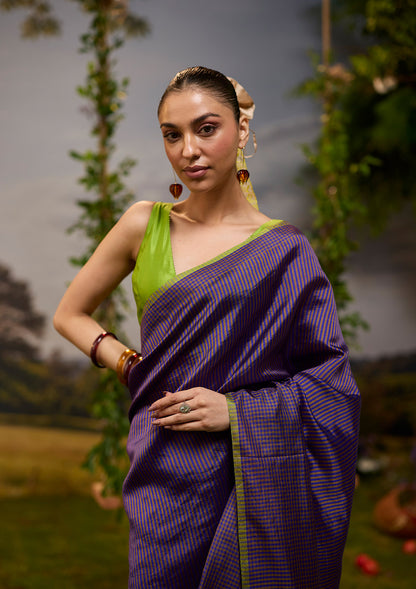 Rhythm &amp; Rhyme Purple Saree