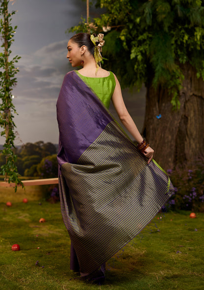Rhythm &amp; Rhyme Purple Saree