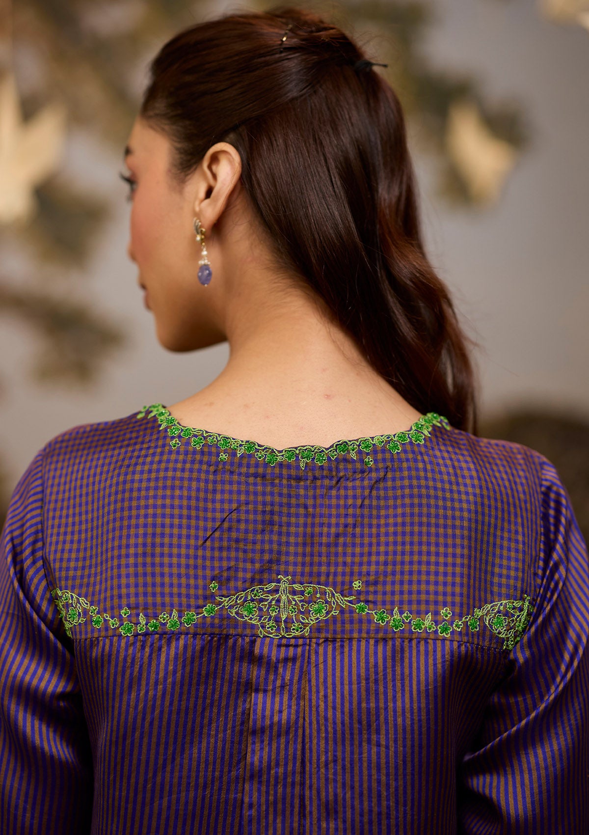 Rhythm &amp; Rhyme Embroidered Purple Kurta Set