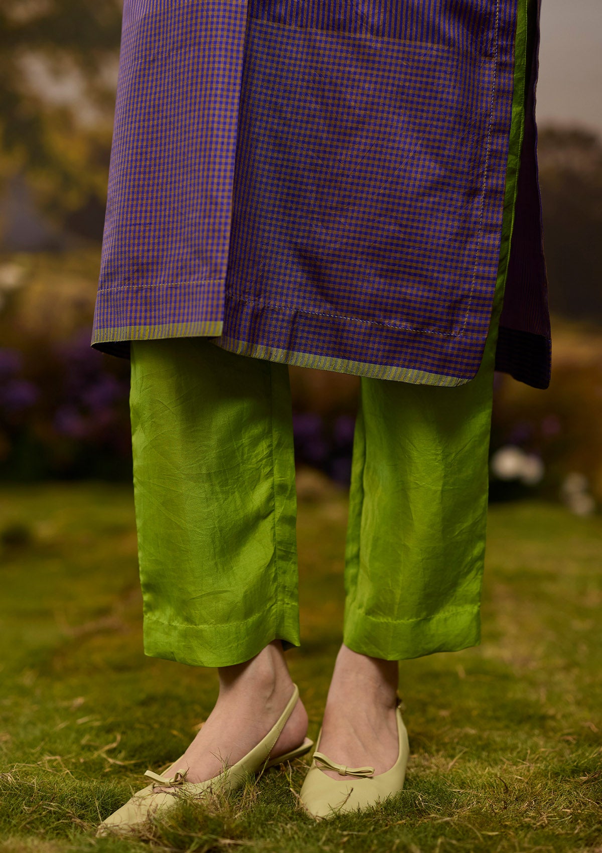 Rhythm &amp; Rhyme Embroidered Purple Kurta Set