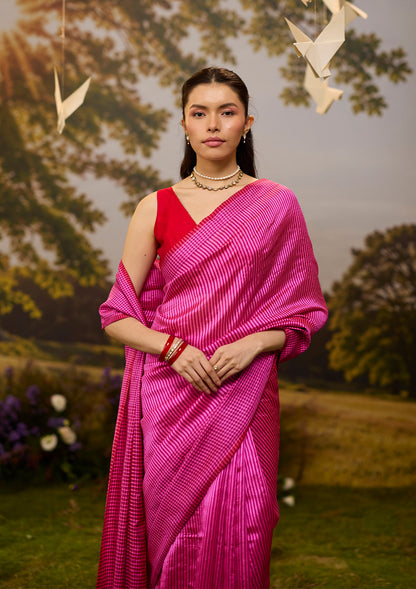 Rhythm &amp; Rhyme Pink Saree