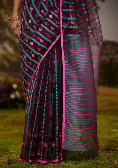 Afterglow Jamdani Saree