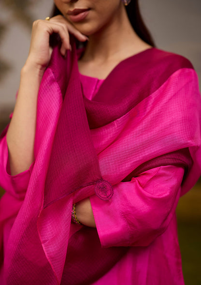 Where Colours Meet Pink Dupatta