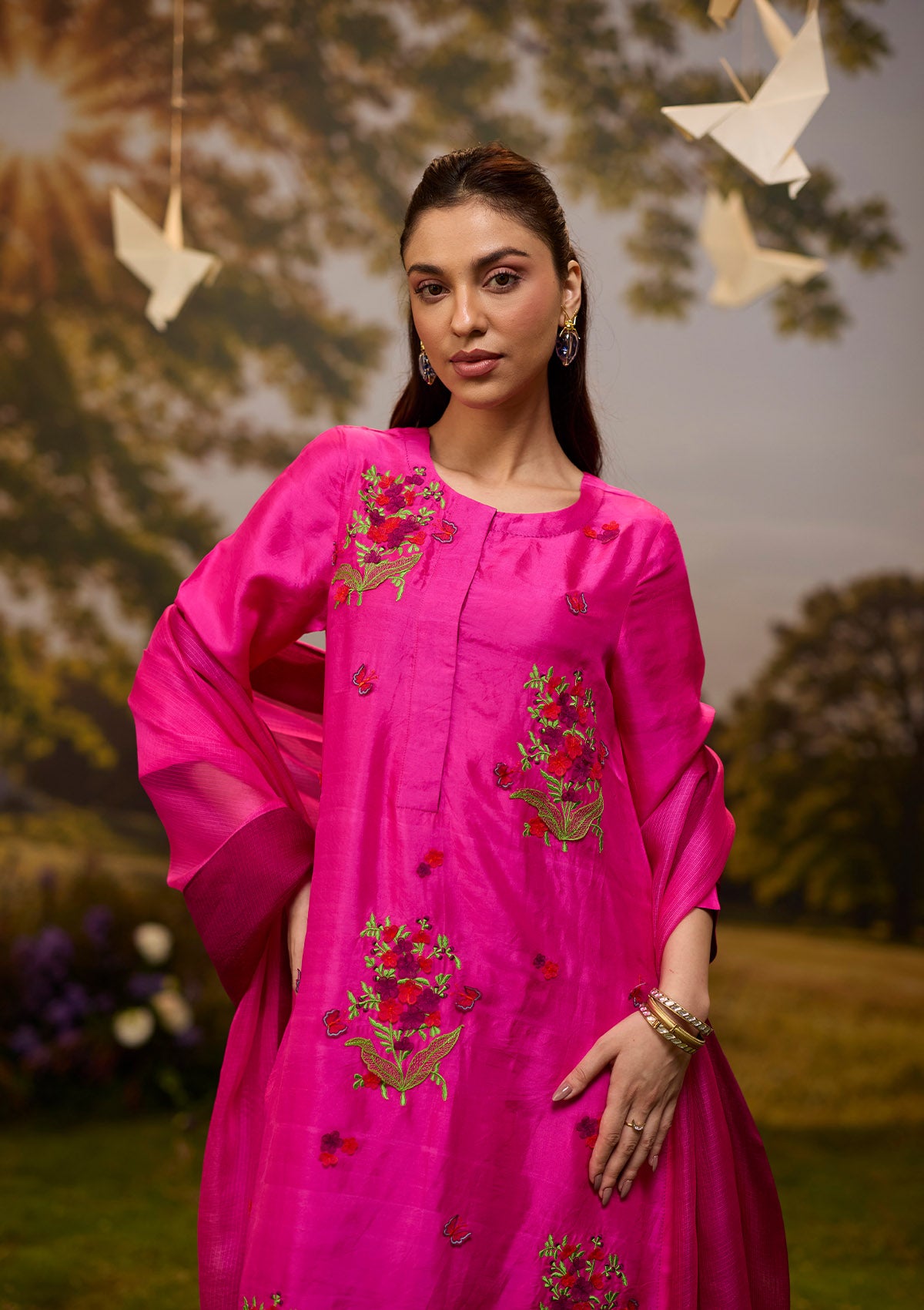 Alive Within Embroidered Pink Kurta Set