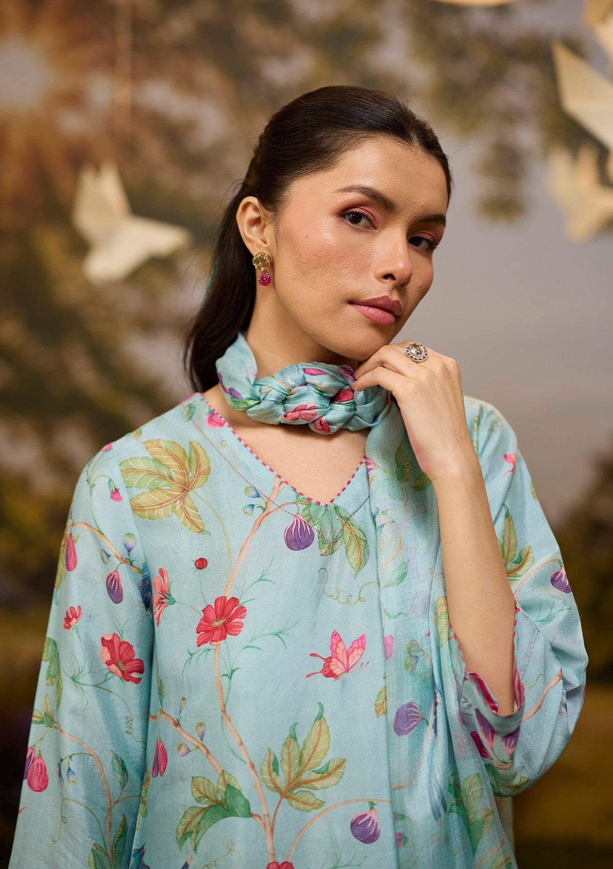 Fig &amp; Fable Blue Kurta Set
