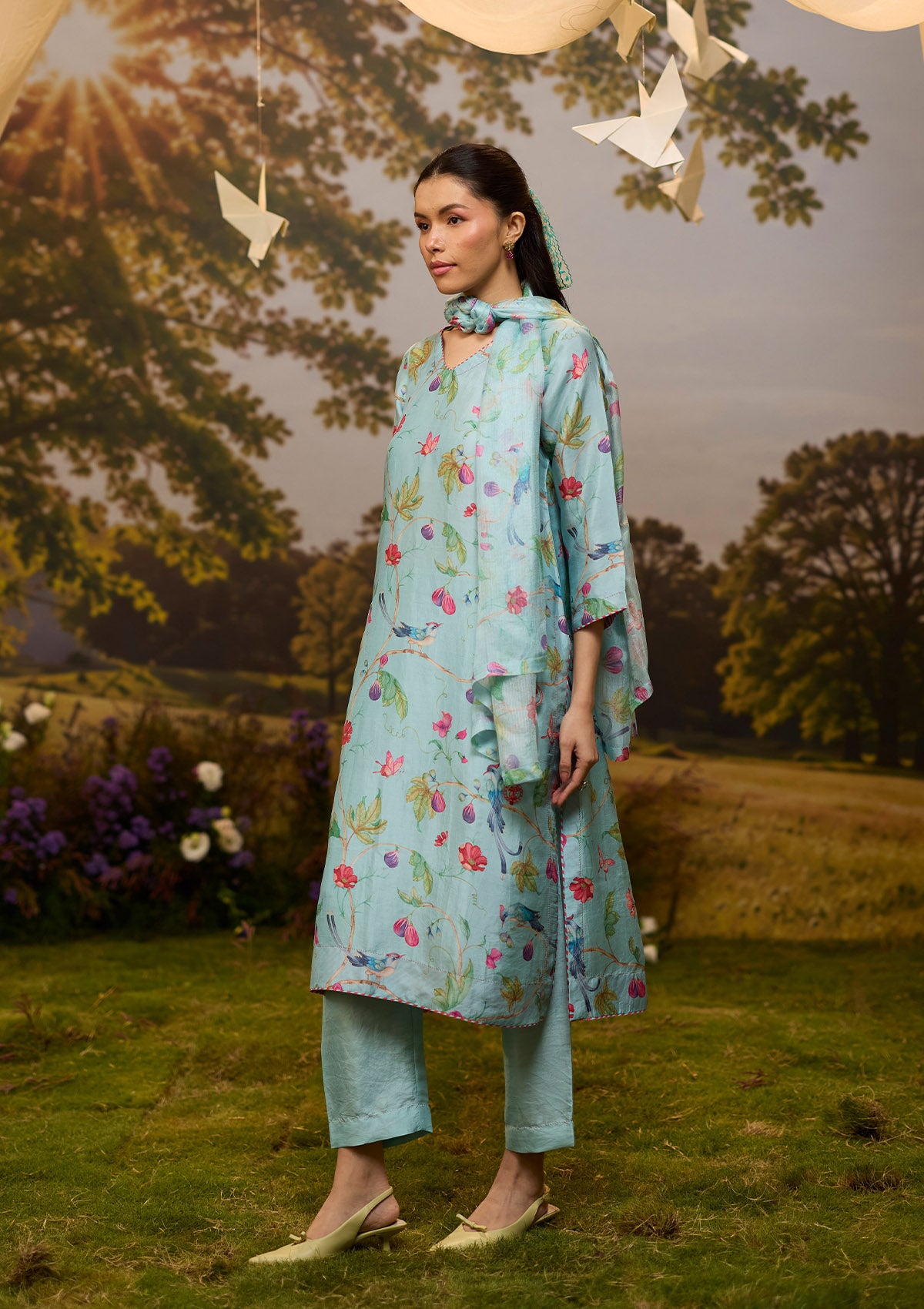 Fig &amp; Fable Blue Kurta Set