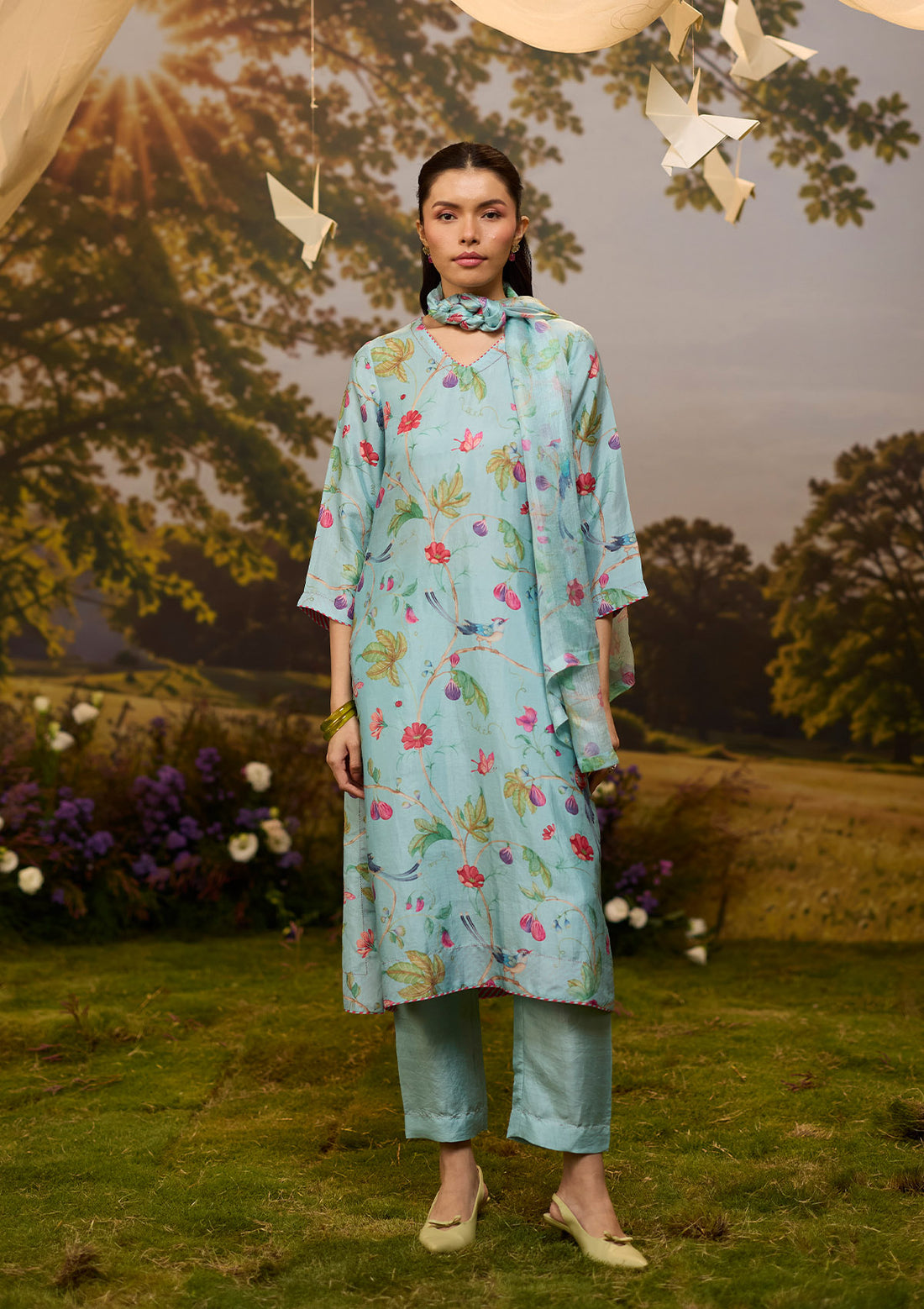 Fig &amp; Fable Blue Kurta Set