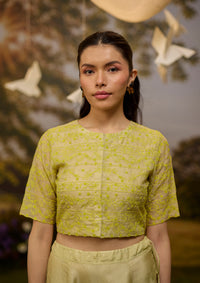 Woodland Stories Embroidered Yellow Blouse