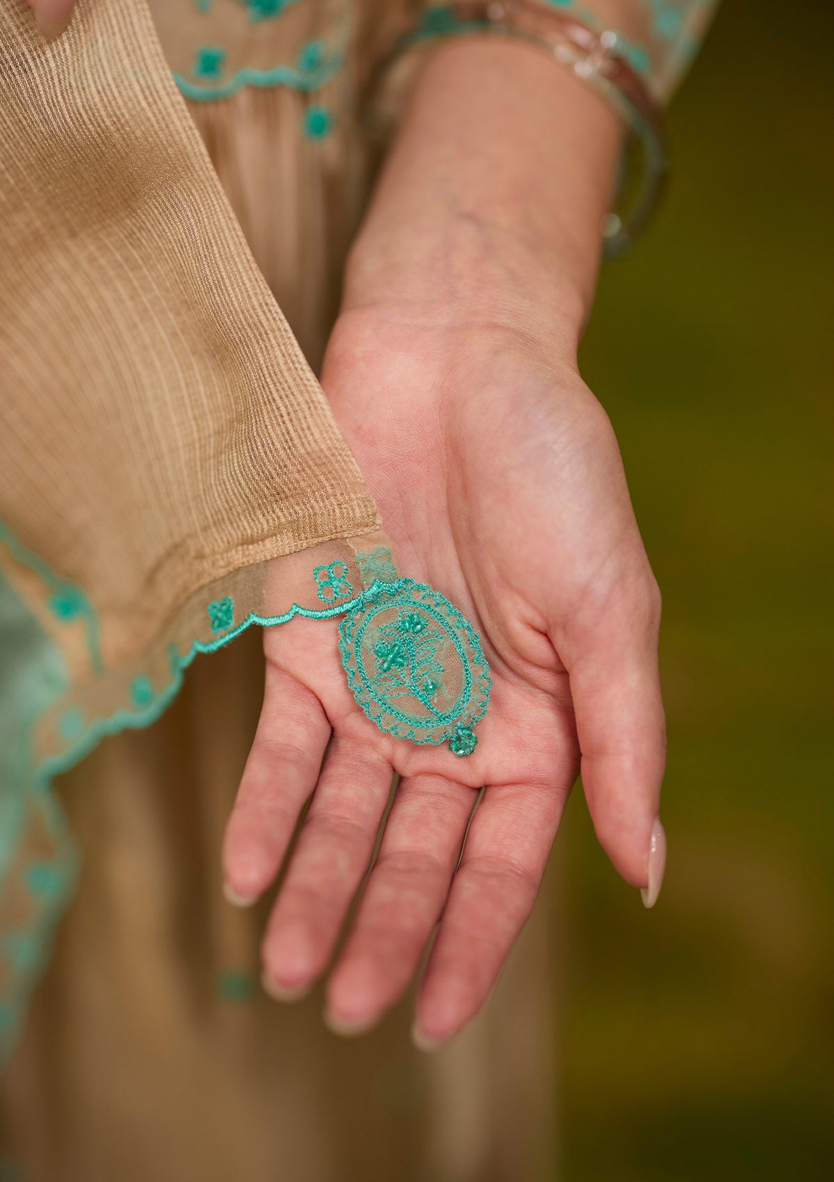 Woodland Stories Embroidered Beige Dupatta