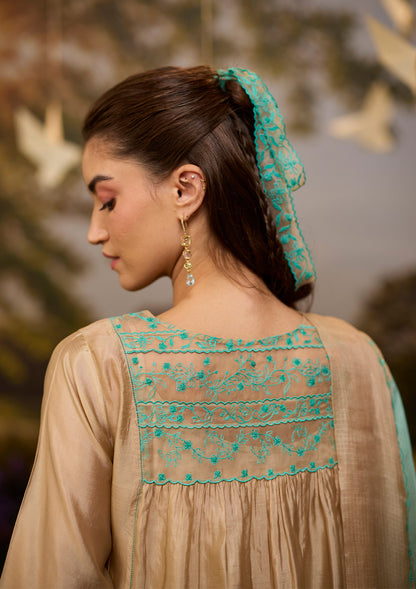 Woodland Stories Embroidered Beige Kurta Set