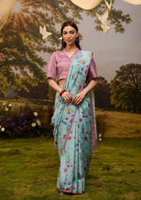 Fig & Fable Blue Saree